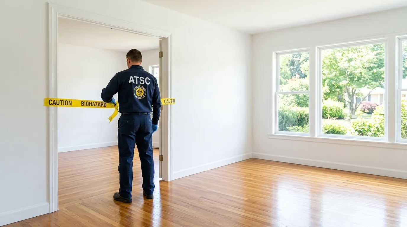 Certified biohazard cleanup crew performing Decomposition Cleanup in Stony Point